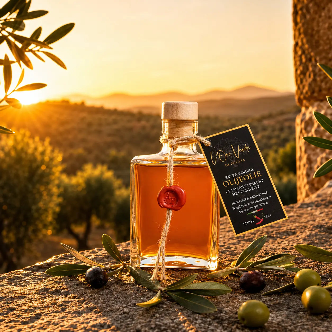 Olijfolie Rode Peper 250ml L'Oro Verde di Puglia