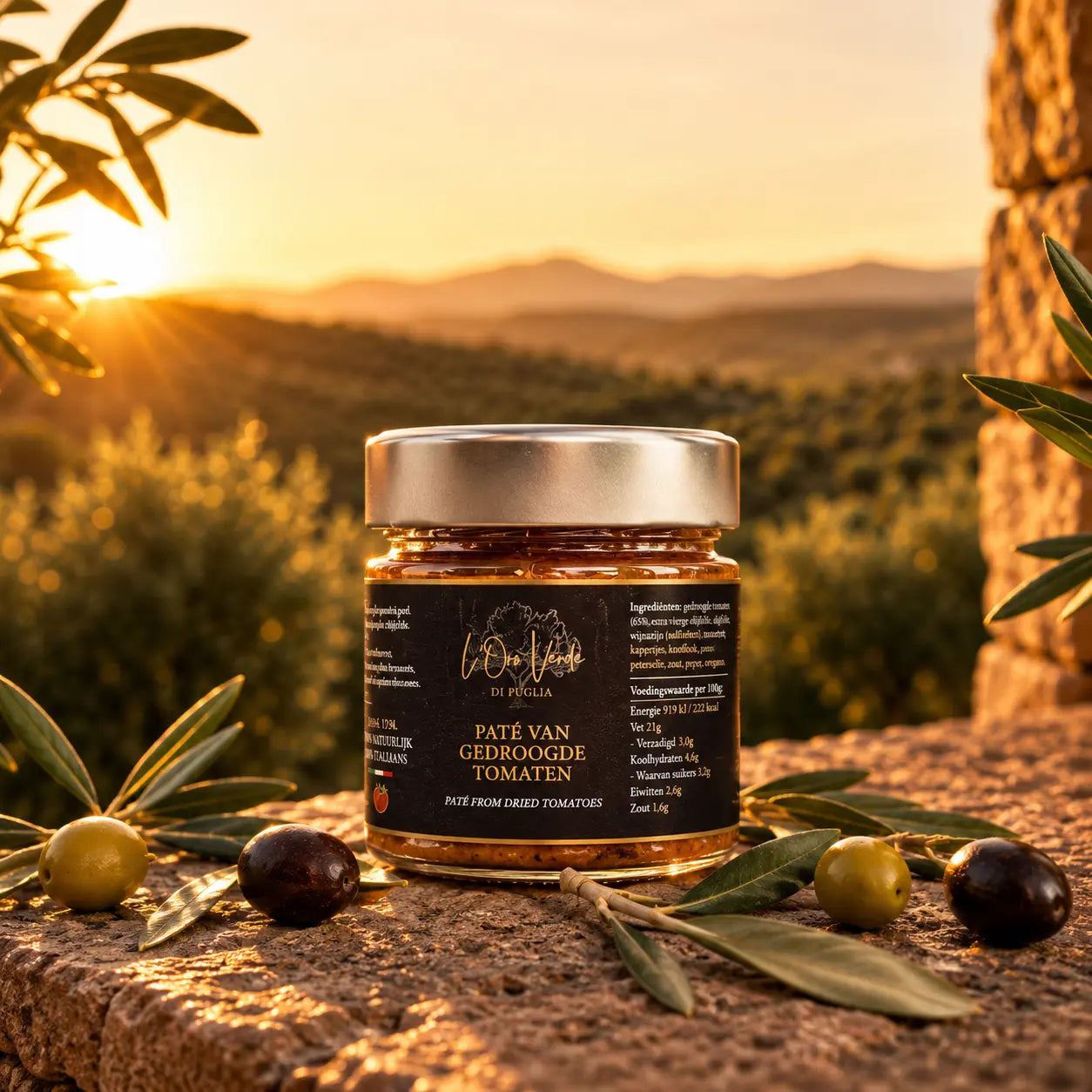 Gedroogde Tomaten Paté in Olijfolie L'Oro Verde di Puglia