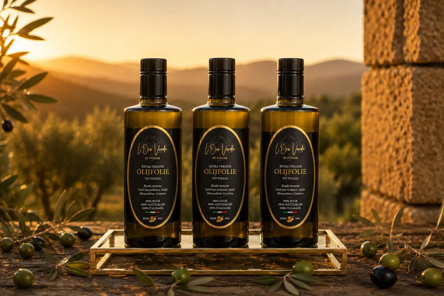 Olijfolie 500ml geschenkpakket L'Oro Verde di Puglia